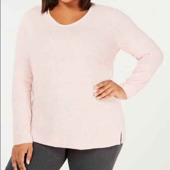 Karen Scott Womens Sweater Plus Split Hem Knit Pullover-2X - Picture 1 of 2